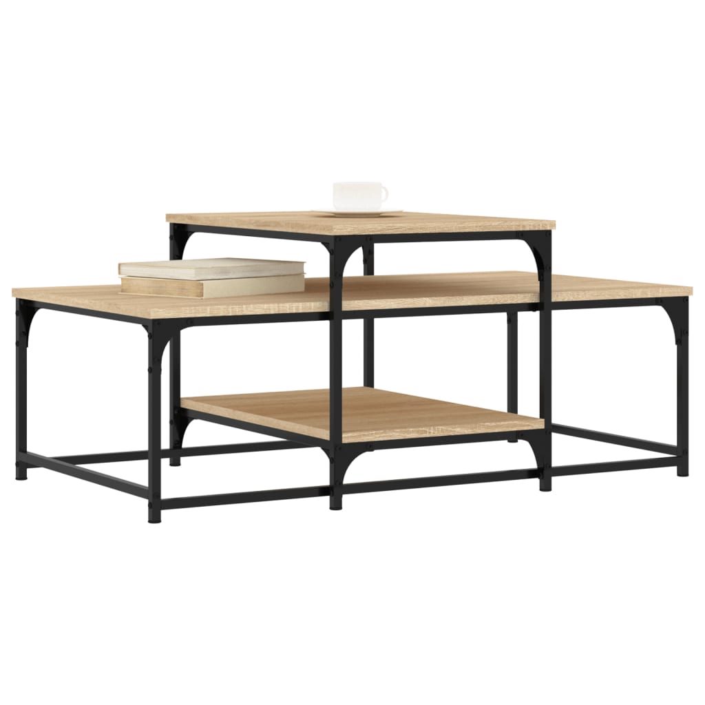 Coffee table, sonoma oak, 102x60x45 cm, processed wood