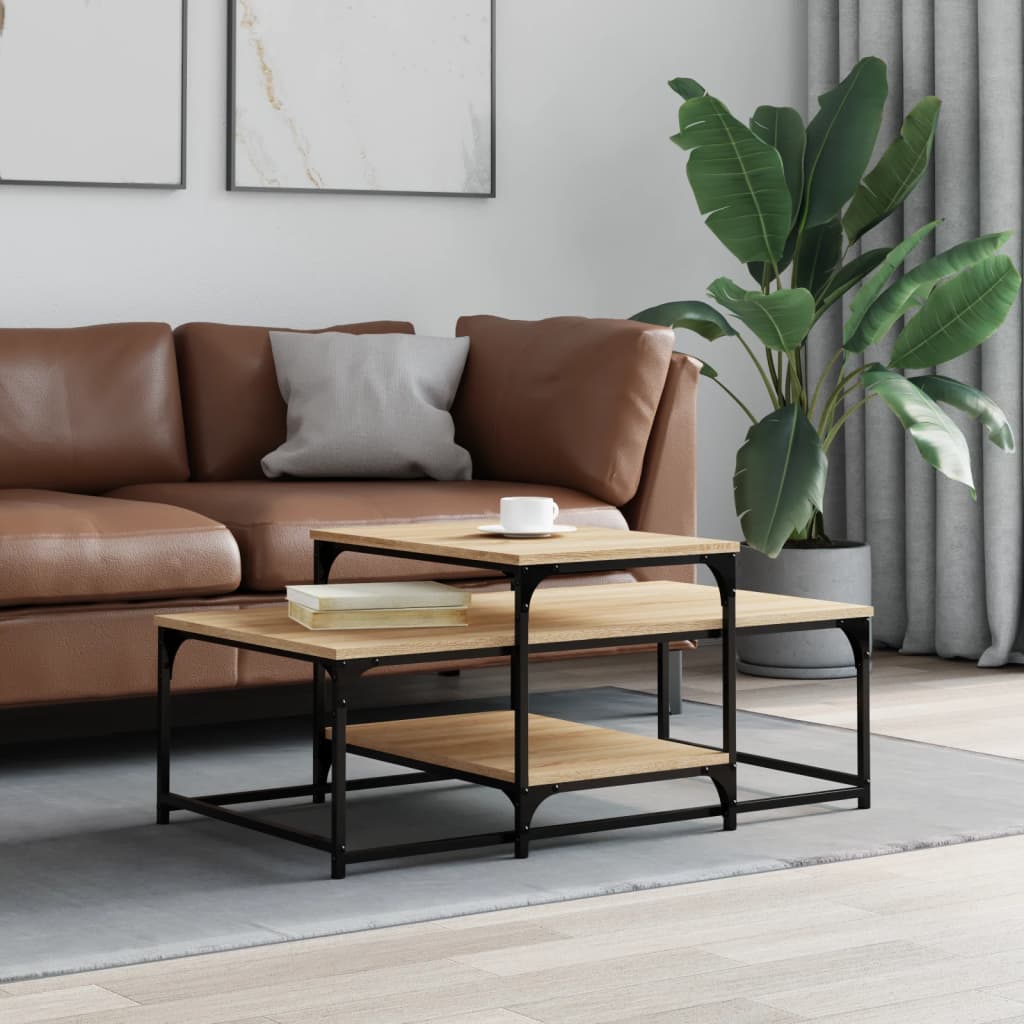 Coffee table, sonoma oak, 102x60x45 cm, processed wood