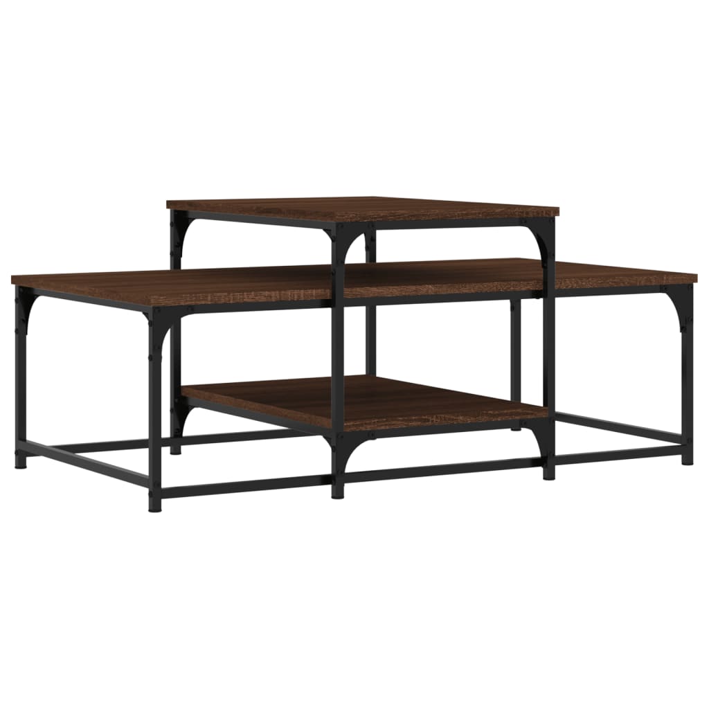 Coffee table, brown oak, 102x60x45 cm, processed wood