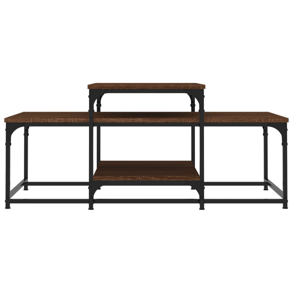 Coffee table, brown oak, 102x60x45 cm, processed wood