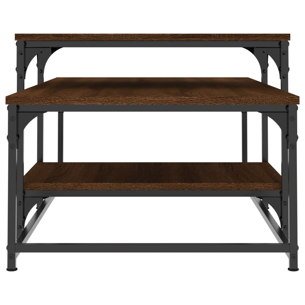 Coffee table, brown oak, 102x60x45 cm, processed wood