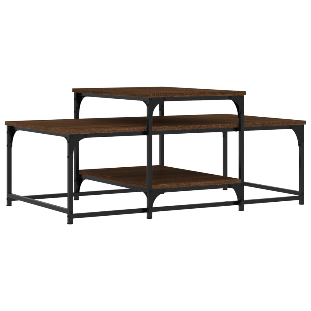 Coffee table, brown oak, 102x60x45 cm, processed wood