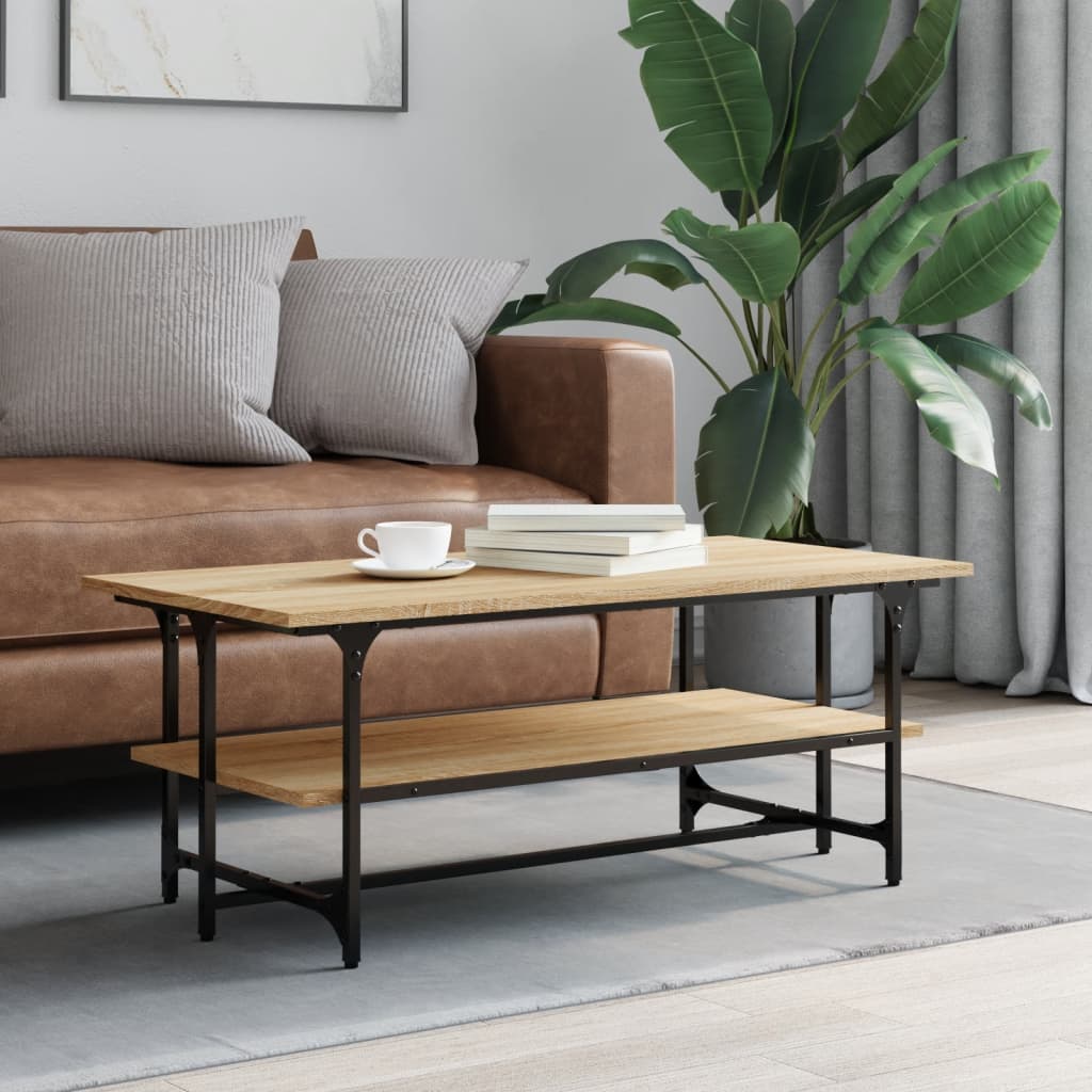 Coffee table, sonoma oak, 100x50x40 cm, processed wood