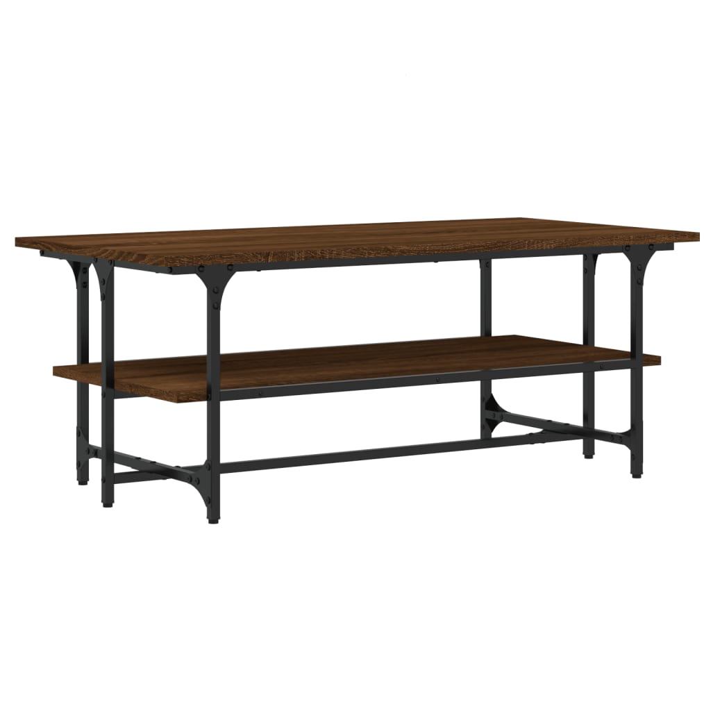 Coffee table, brown oak, 100x50x40 cm, processed wood