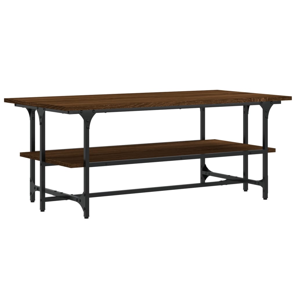 Coffee table, brown oak, 100x50x40 cm, processed wood