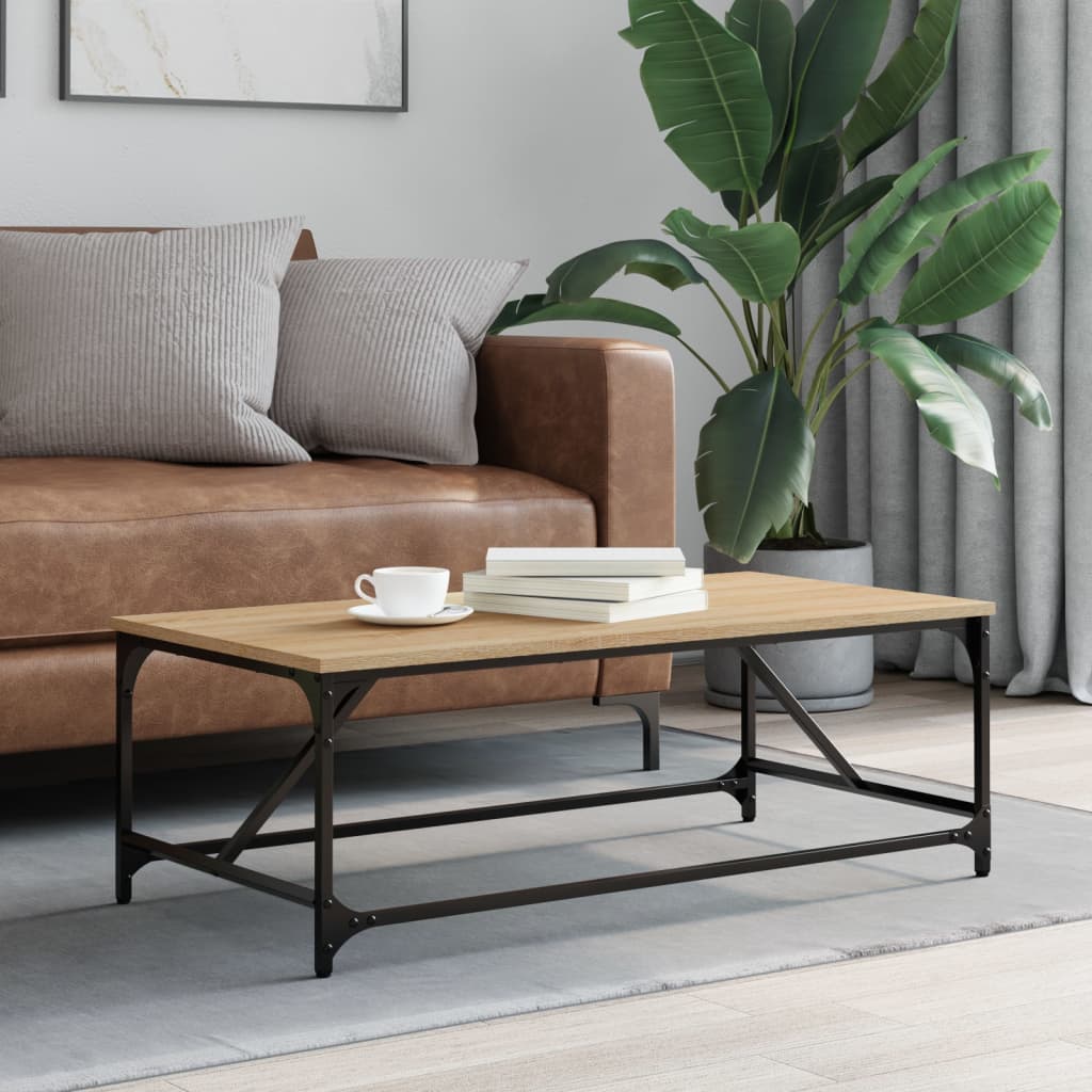 Coffee table, sonoma oak, 100x50x35 cm, processed wood