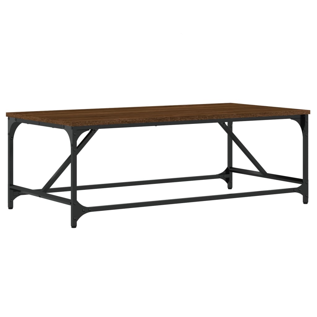 Coffee table, brown oak, 100x50x35 cm, processed wood