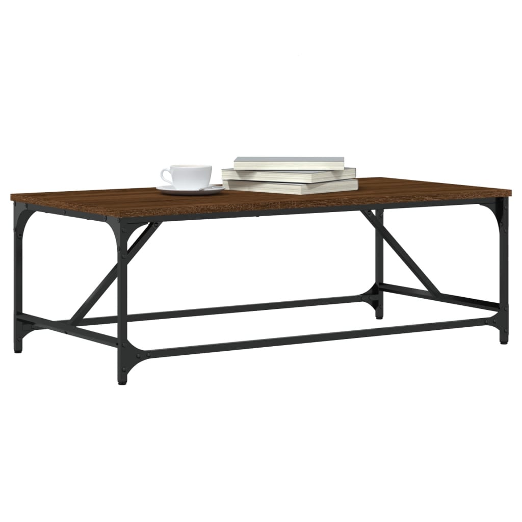 Coffee table, brown oak, 100x50x35 cm, processed wood