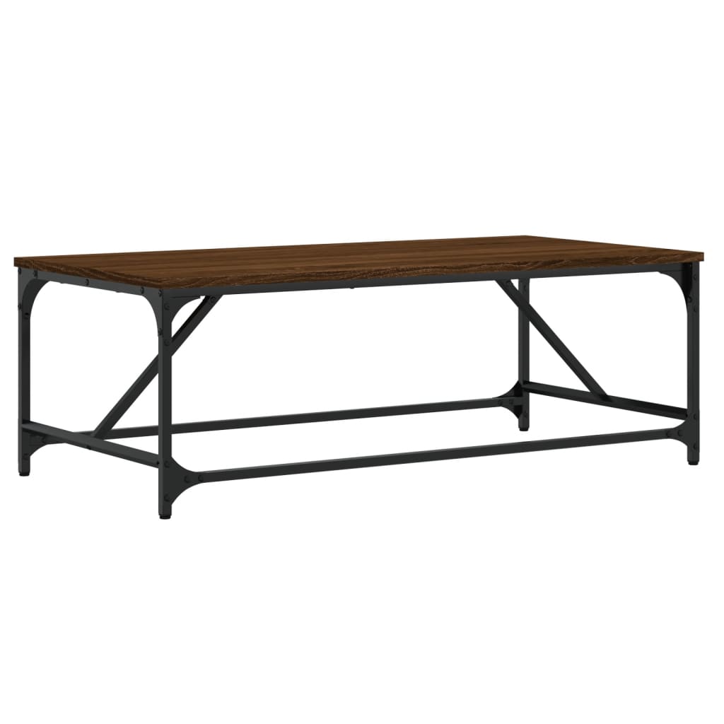 Coffee table, brown oak, 100x50x35 cm, processed wood