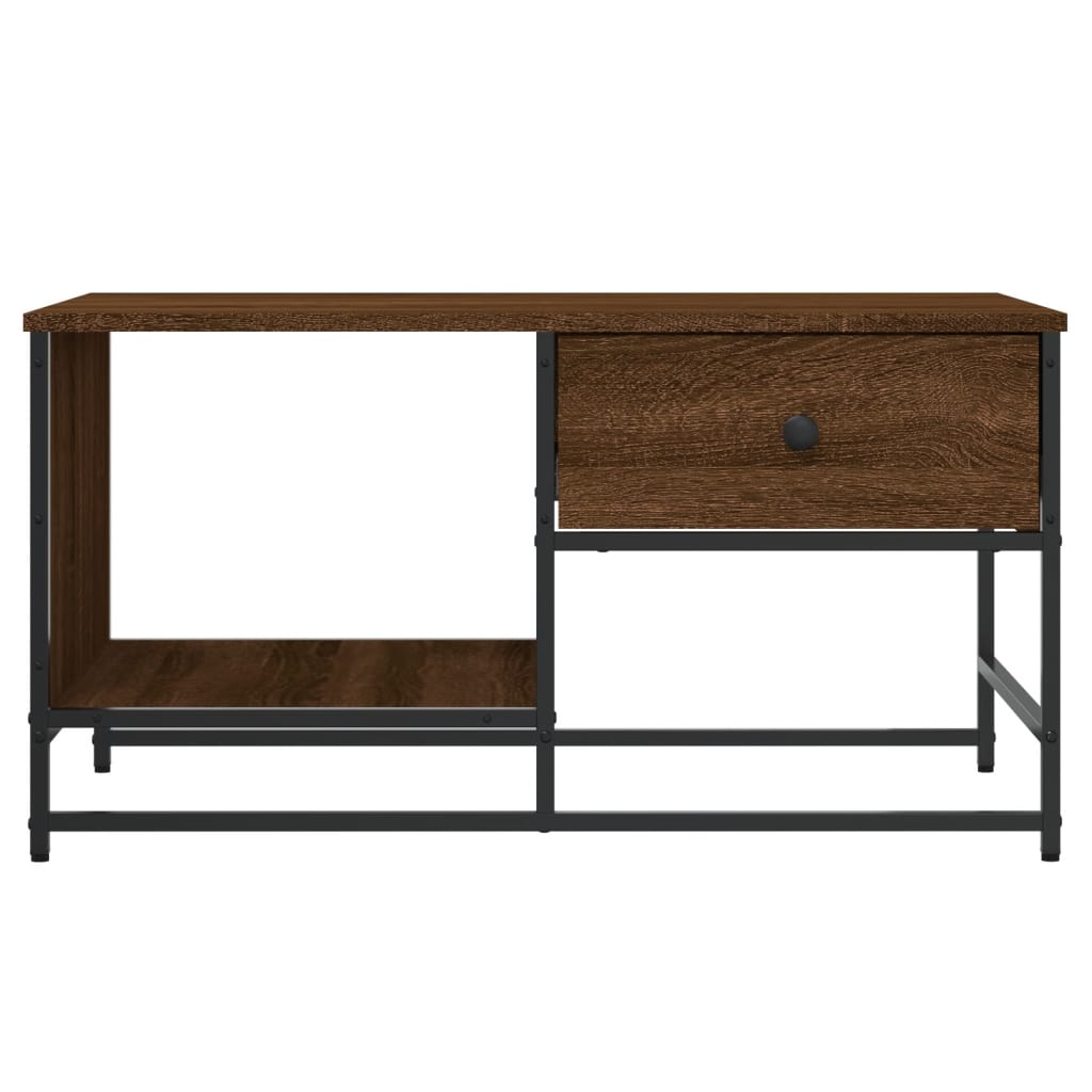 Coffee table, brown oak, 85.5x51x45 cm, processed wood