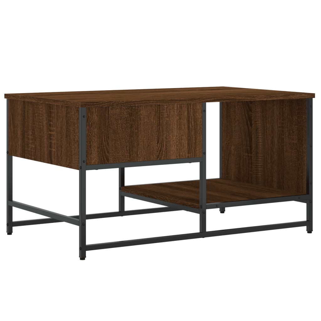 Coffee table, brown oak, 85.5x51x45 cm, processed wood