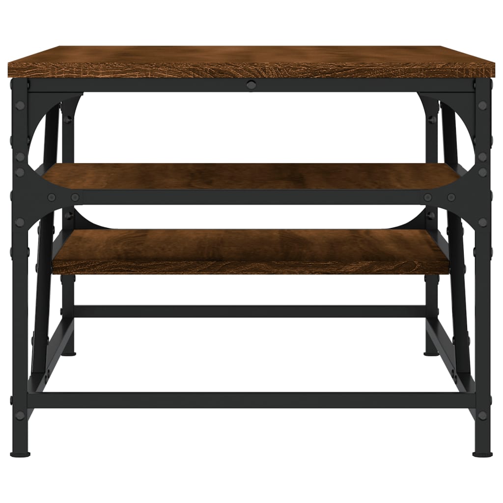 Coffee table, brown oak, 100x49x40 cm, processed wood