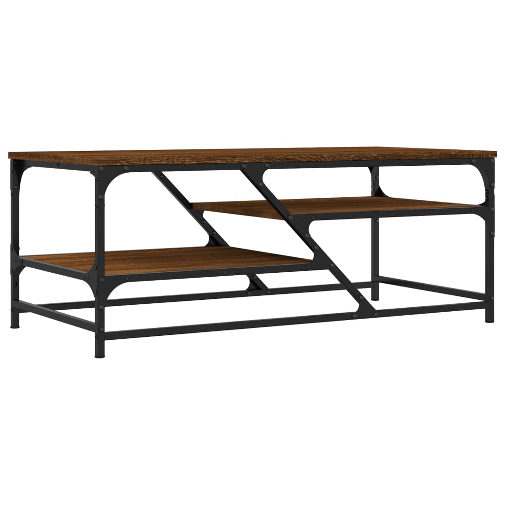 Coffee table, brown oak, 100x49x40 cm, processed wood
