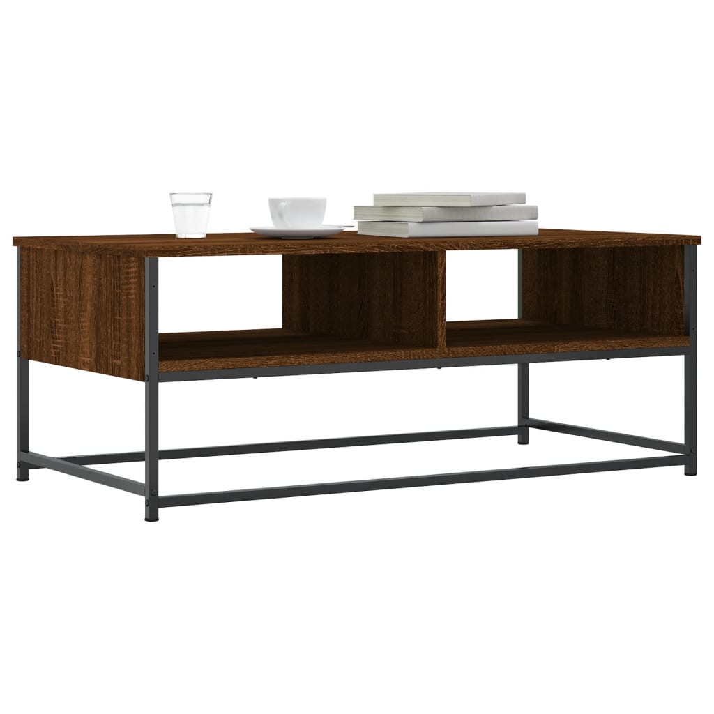 Coffee table, brown oak, 100x51x40 cm, processed wood
