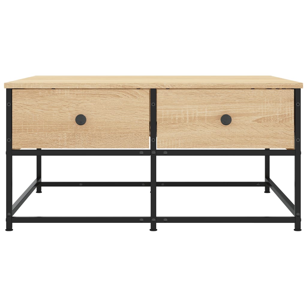 Coffee table, sonoma oak, 80x80x40 cm, processed wood