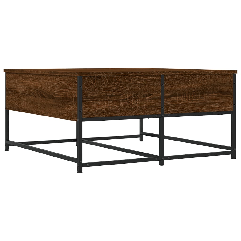 Coffee table, brown oak, 80x80x40 cm, processed wood