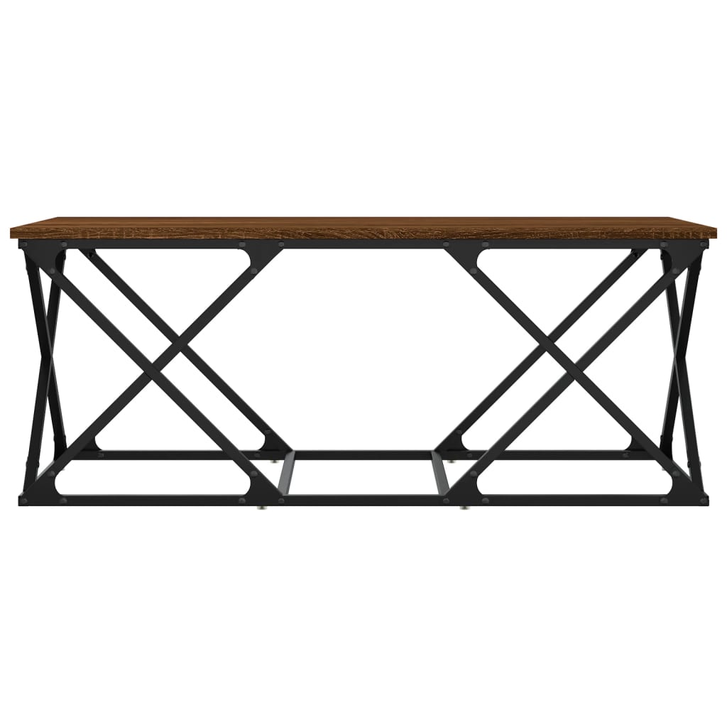 Coffee table, brown oak, 100x49x40 cm, processed wood