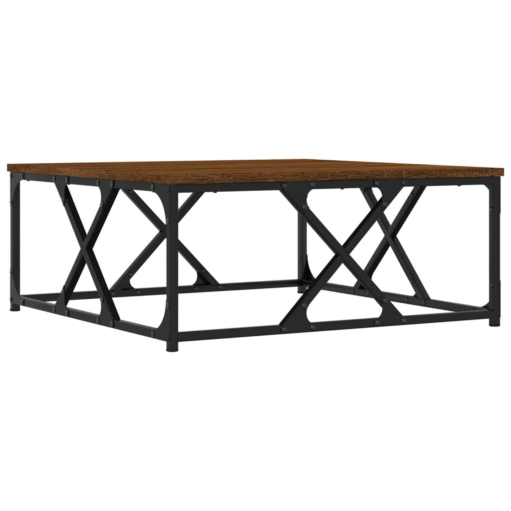 Coffee table, brown oak, 70x70x30 cm, processed wood