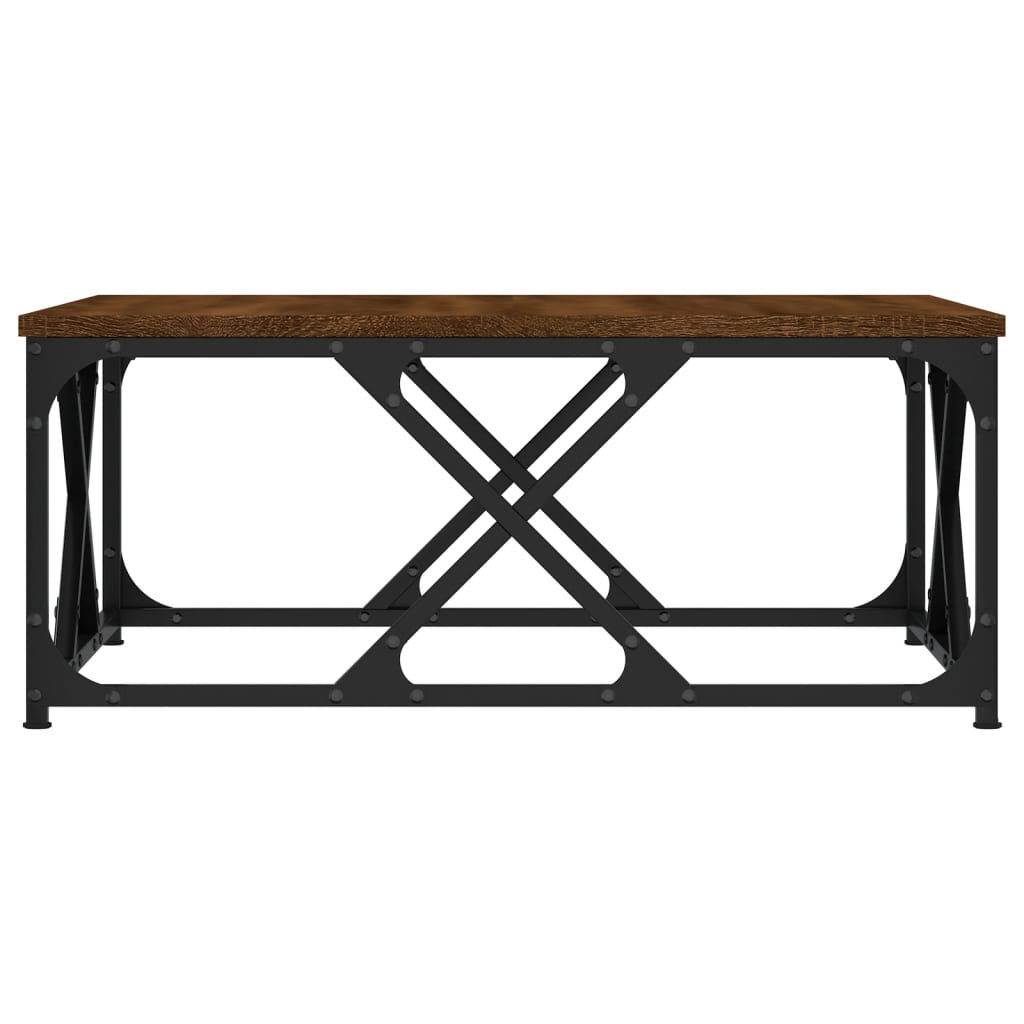 Coffee table, brown oak, 70x70x30 cm, processed wood