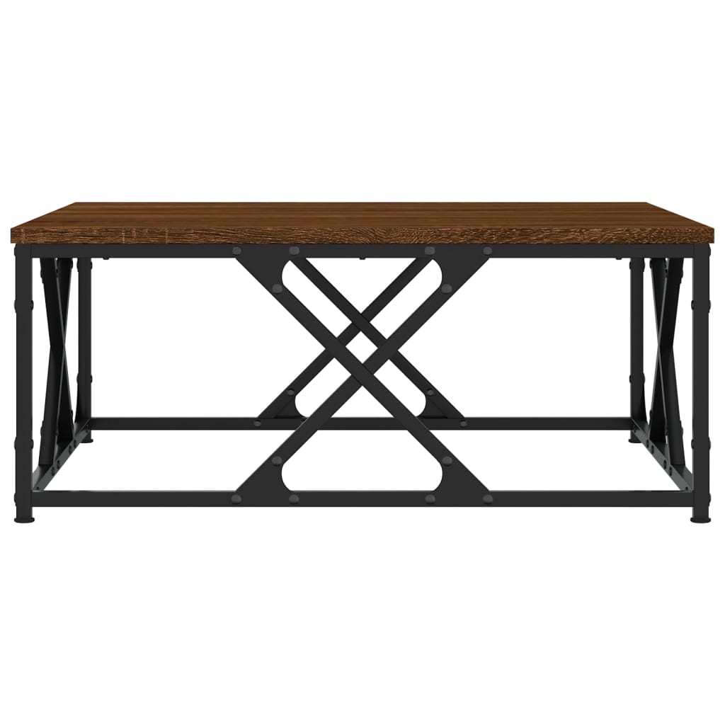 Coffee table, brown oak, 70x70x30 cm, processed wood