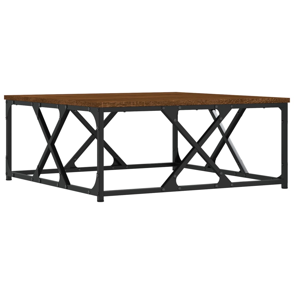 Coffee table, brown oak, 70x70x30 cm, processed wood