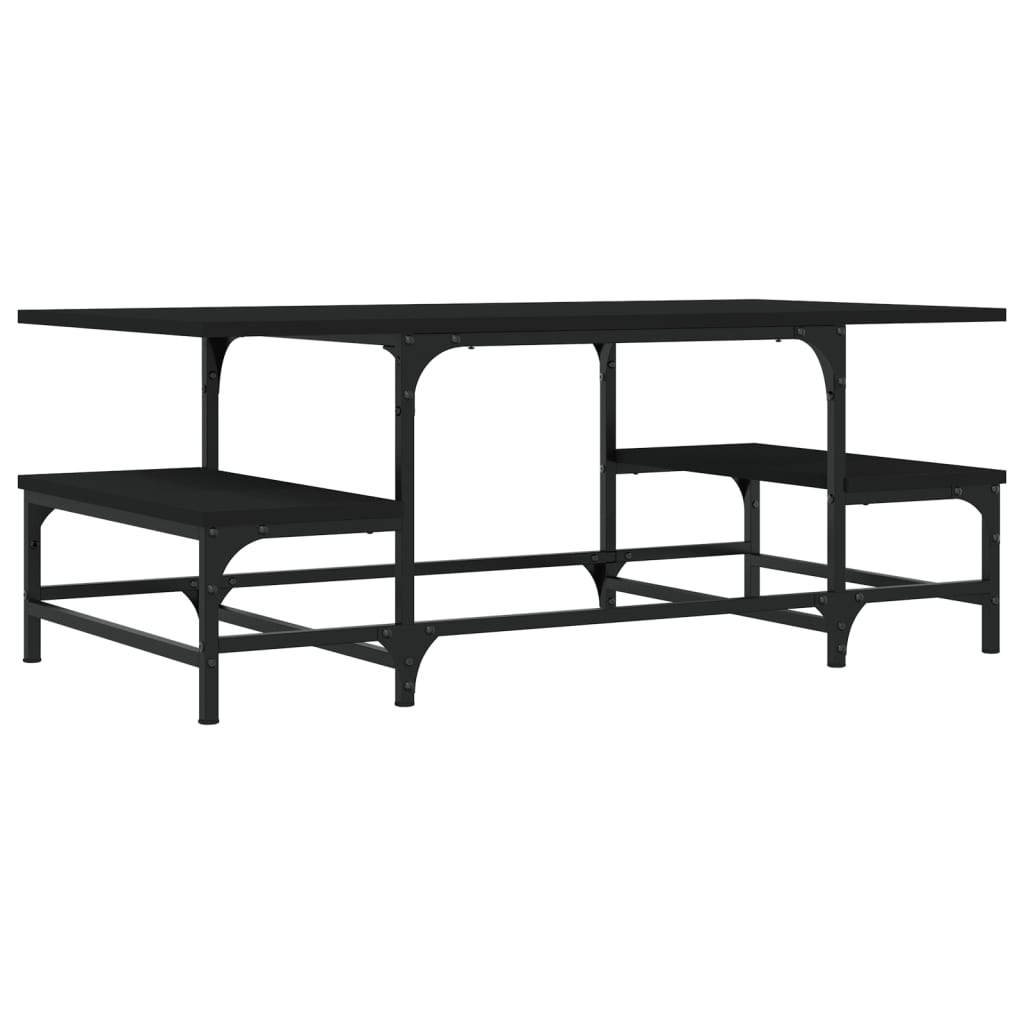 Coffee table, black, 100x50.5x40 cm, processed wood