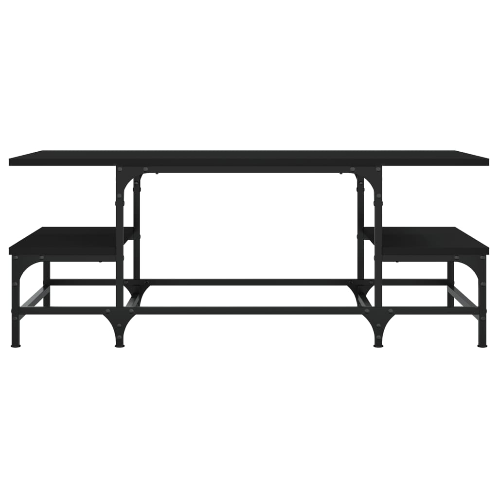 Coffee table, black, 100x50.5x40 cm, processed wood
