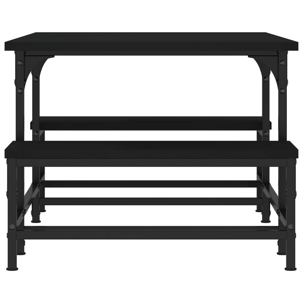 Coffee table, black, 100x50.5x40 cm, processed wood