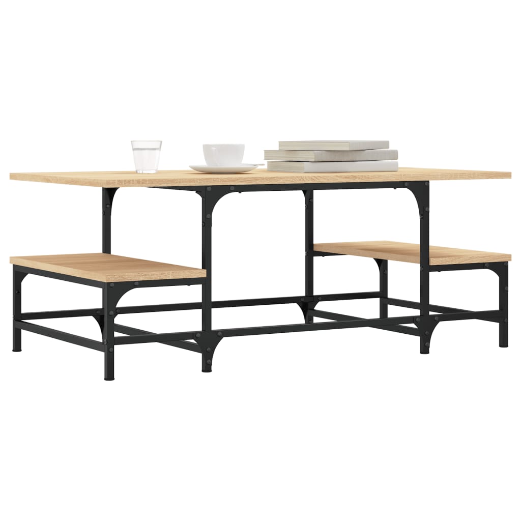 Coffee table, sonoma oak, 100x50.5x40 cm, processed wood