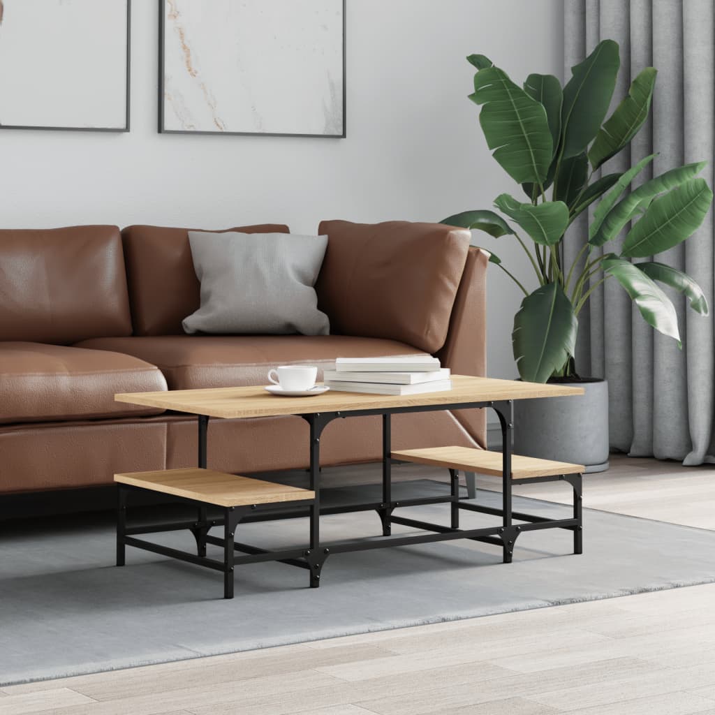 Coffee table, sonoma oak, 100x50.5x40 cm, processed wood