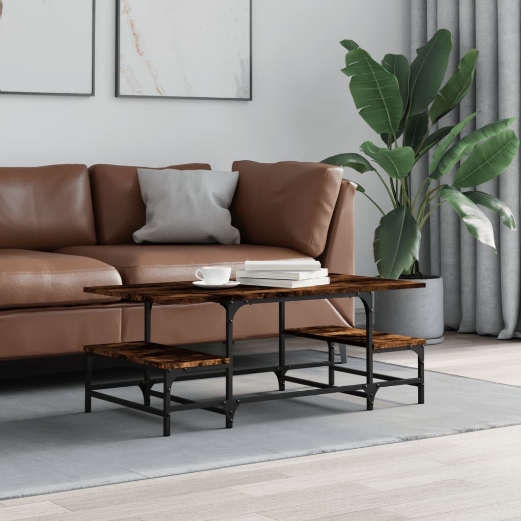 Coffee table, smoked oak, 100x50.5x40 cm, processed wood