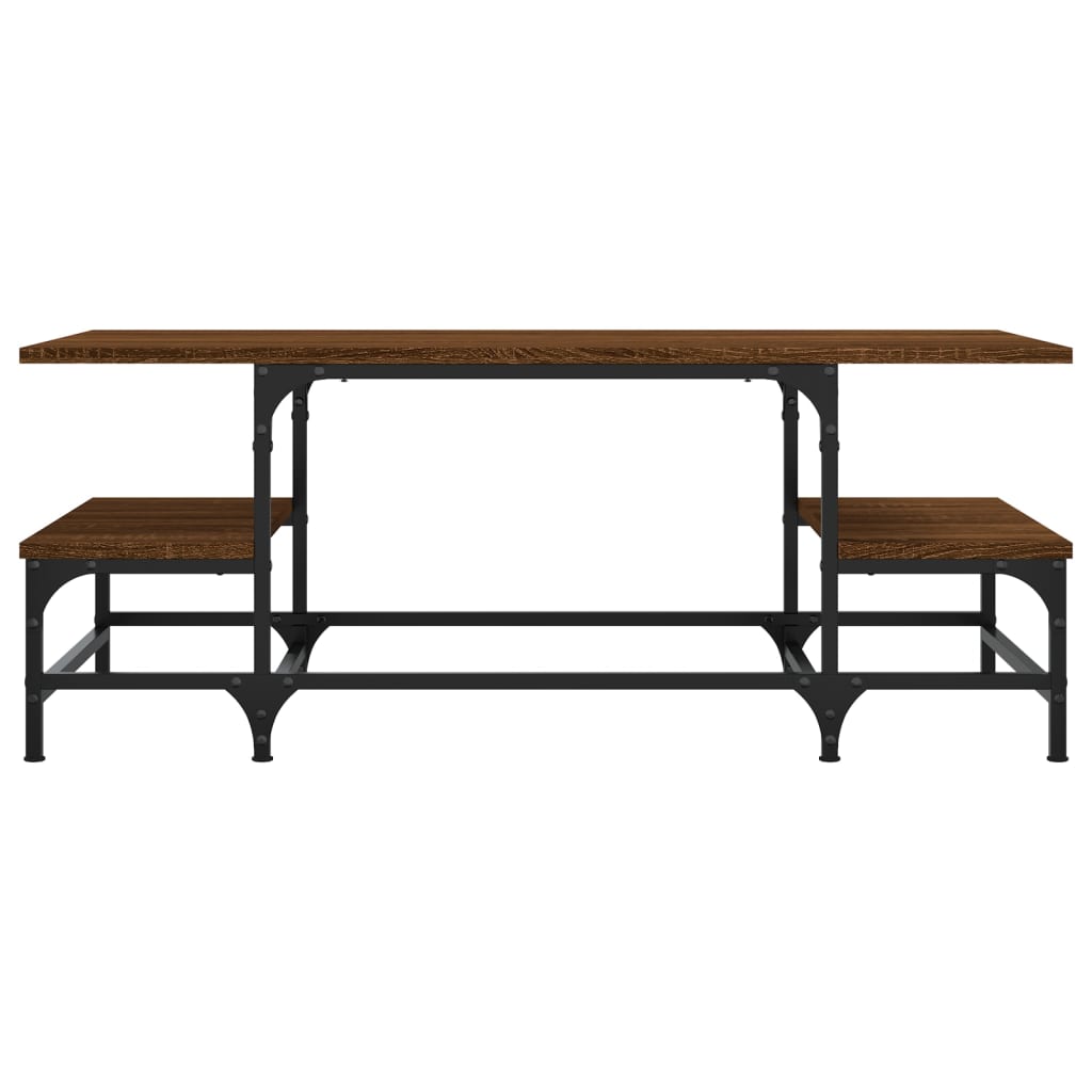 Coffee table, brown oak, 100x50.5x40 cm, processed wood