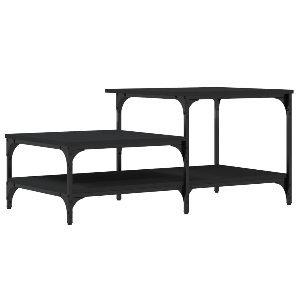 Coffee table, black, 100x50.5x45 cm, processed wood