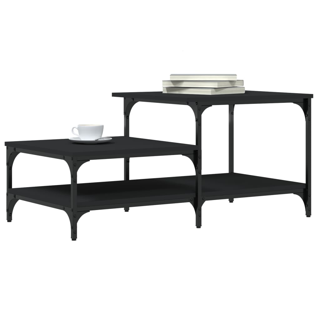 Coffee table, black, 100x50.5x45 cm, processed wood