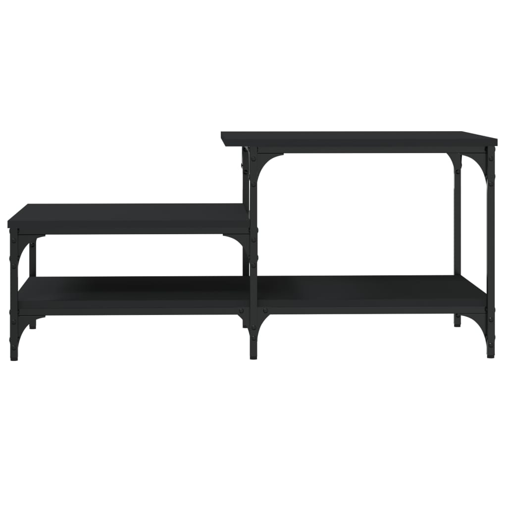Coffee table, black, 100x50.5x45 cm, processed wood