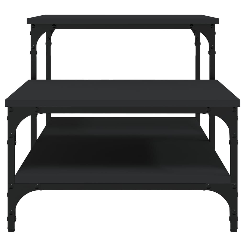 Coffee table, black, 100x50.5x45 cm, processed wood