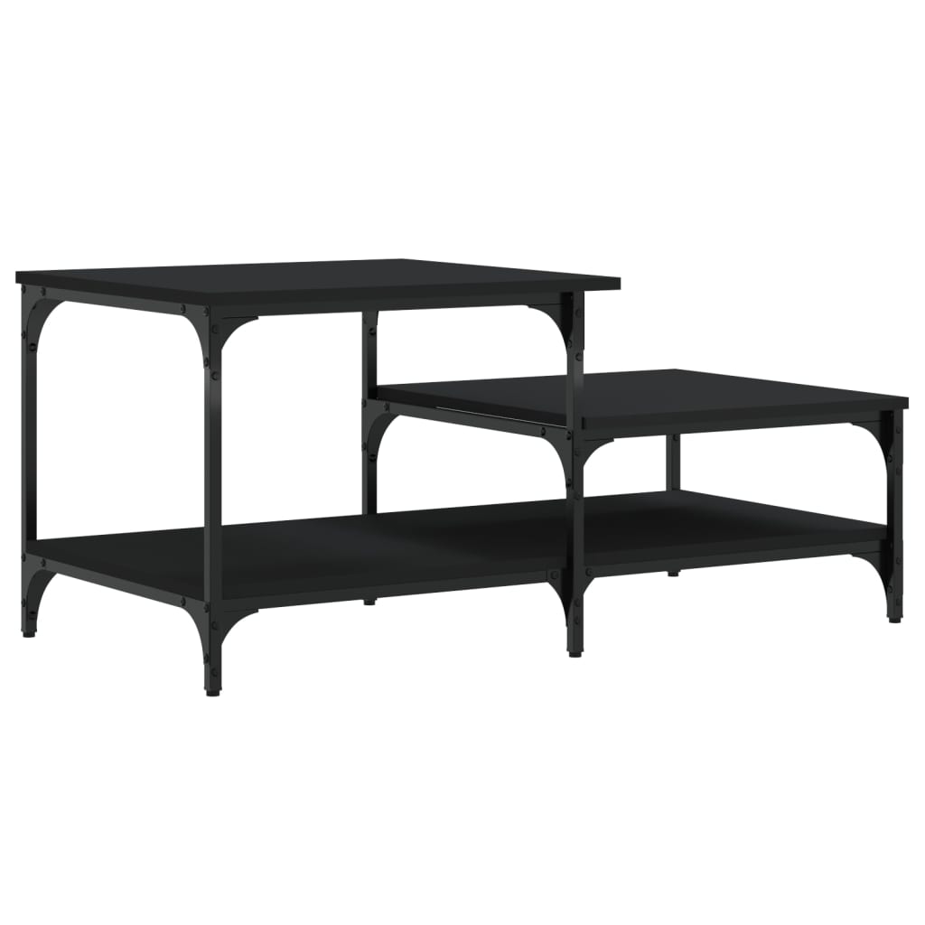 Coffee table, black, 100x50.5x45 cm, processed wood