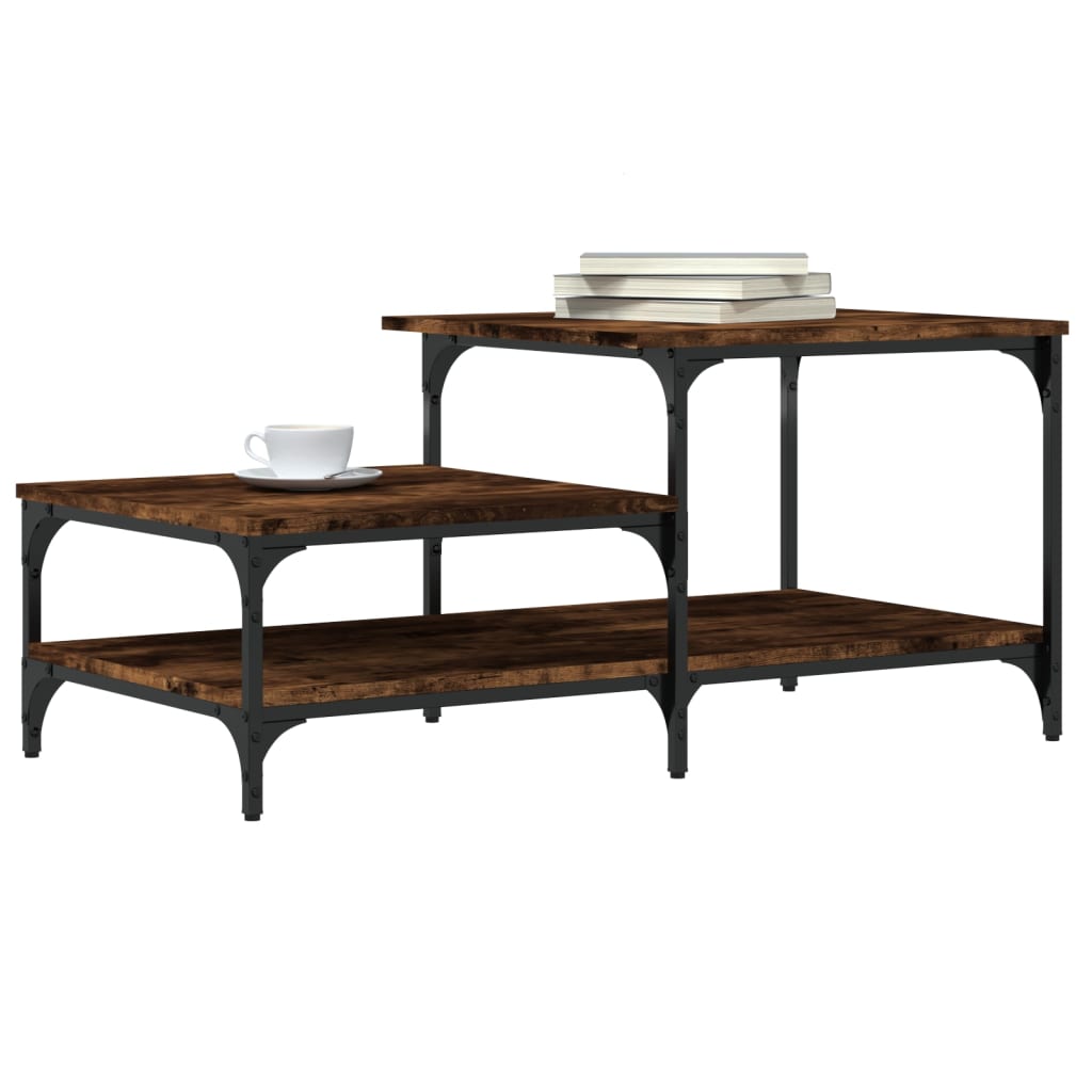Coffee table, smoky oak, 100x50.5x45 cm, processed wood