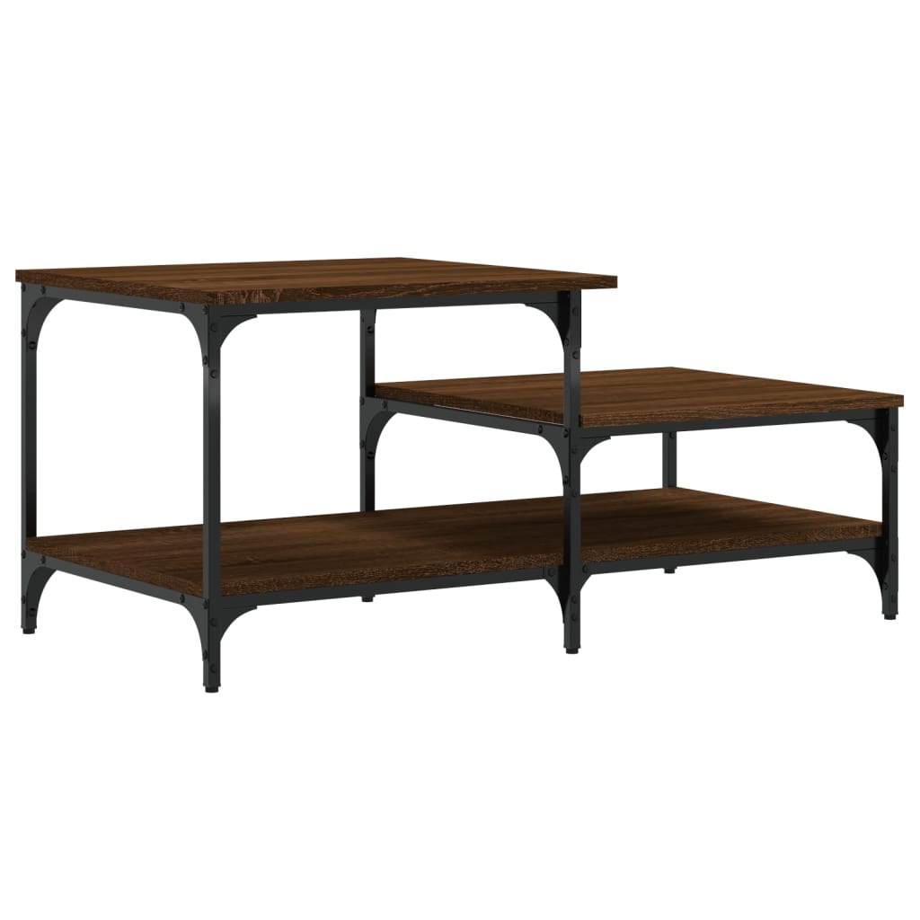 Coffee table, brown oak, 100x50.5x45 cm, processed wood
