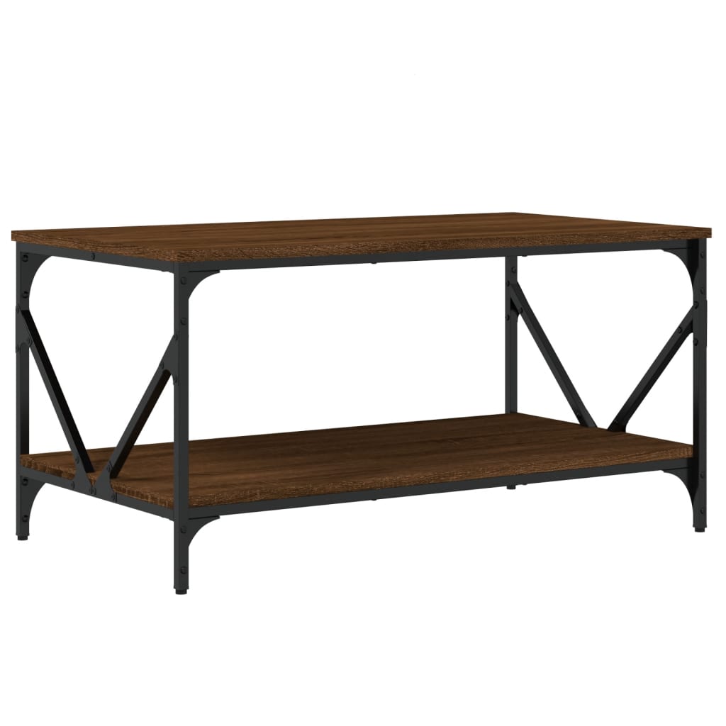 Coffee table, brown oak, 90x50x45 cm, processed wood