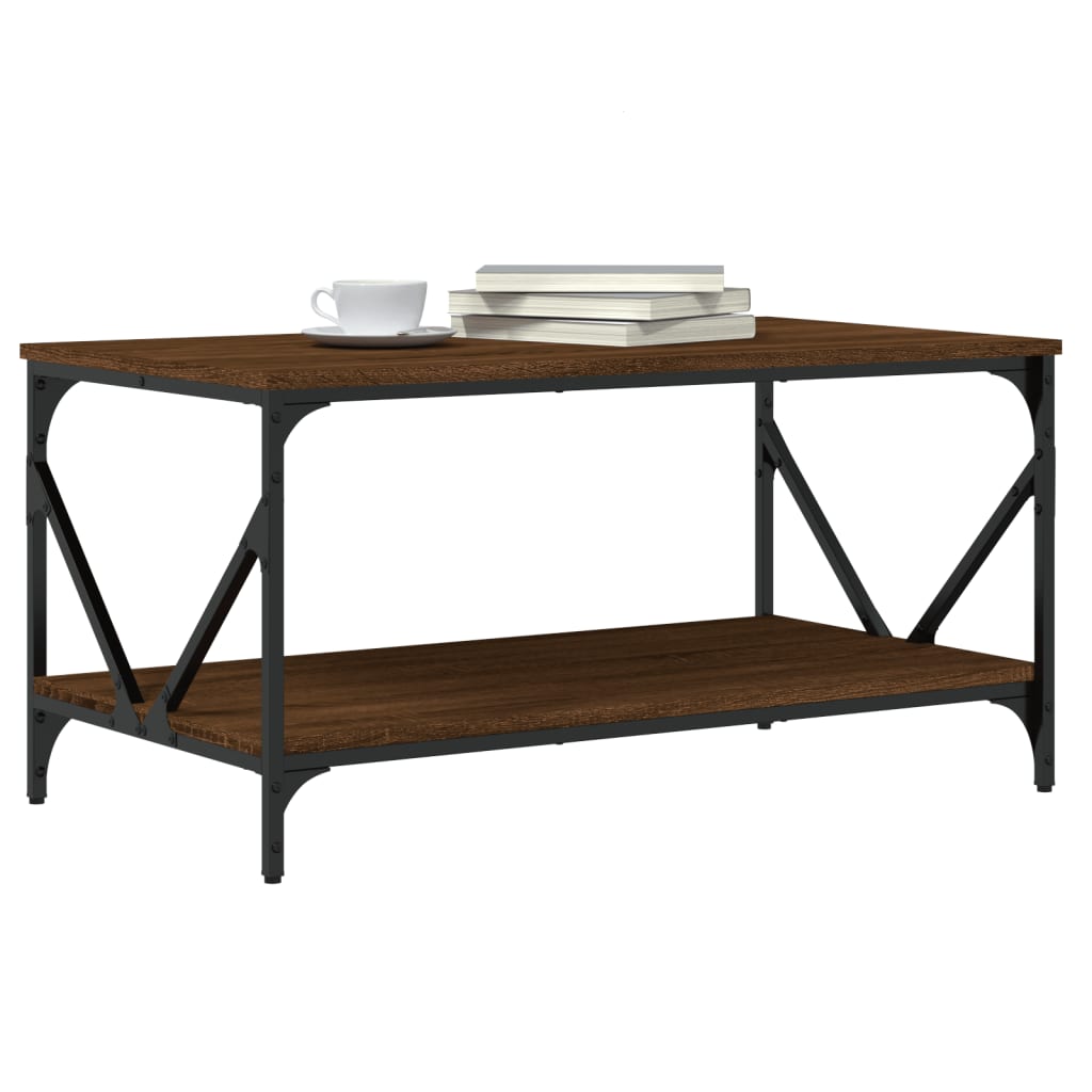 Coffee table, brown oak, 90x50x45 cm, processed wood