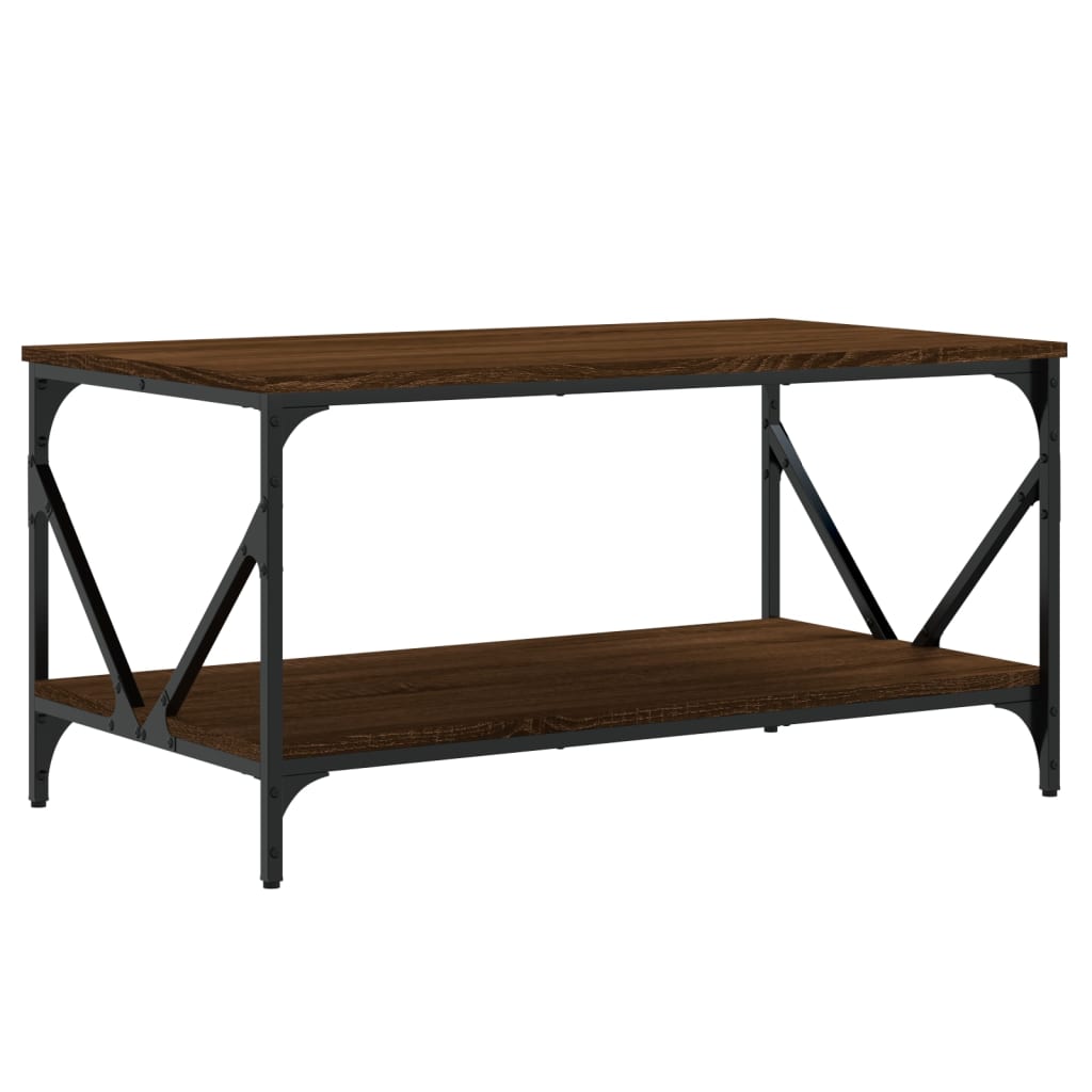 Coffee table, brown oak, 90x50x45 cm, processed wood