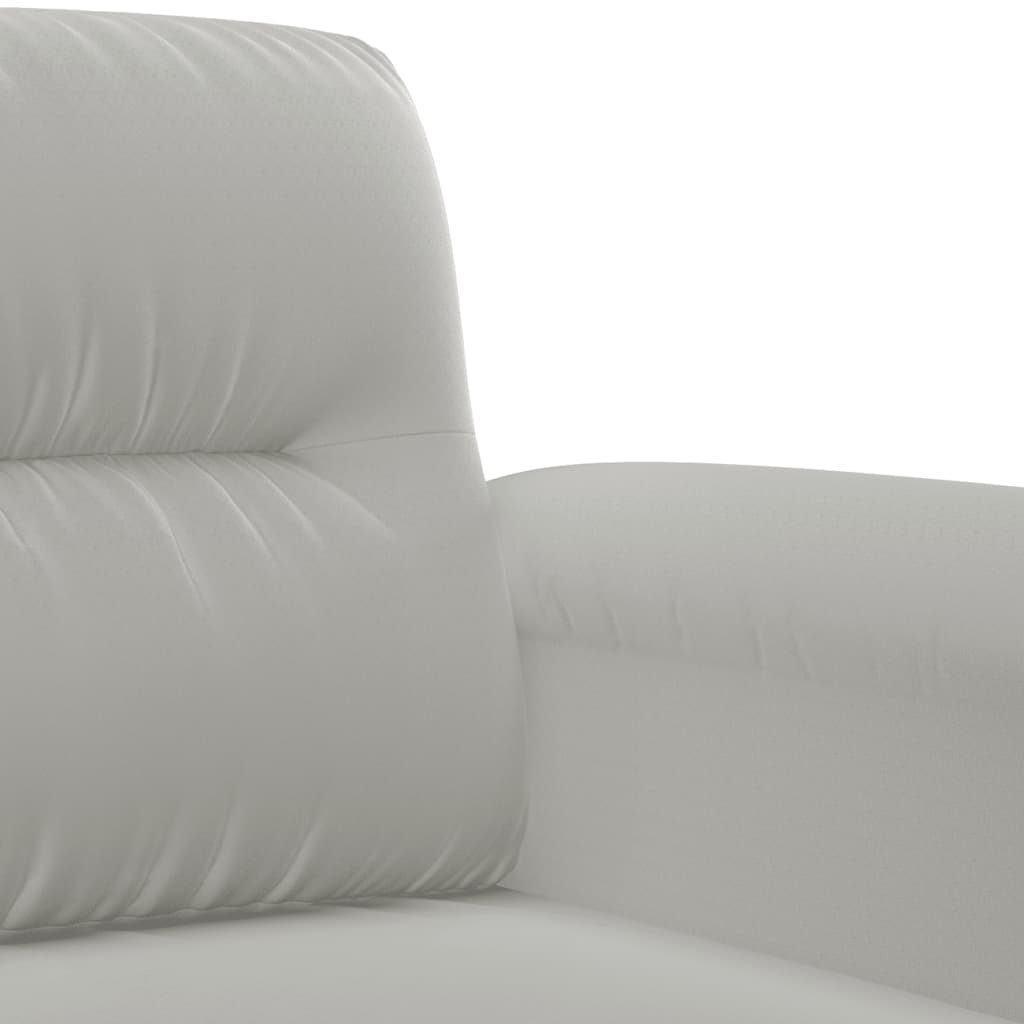 Sofa armchair, light grey, 60 cm, microfiber fabric