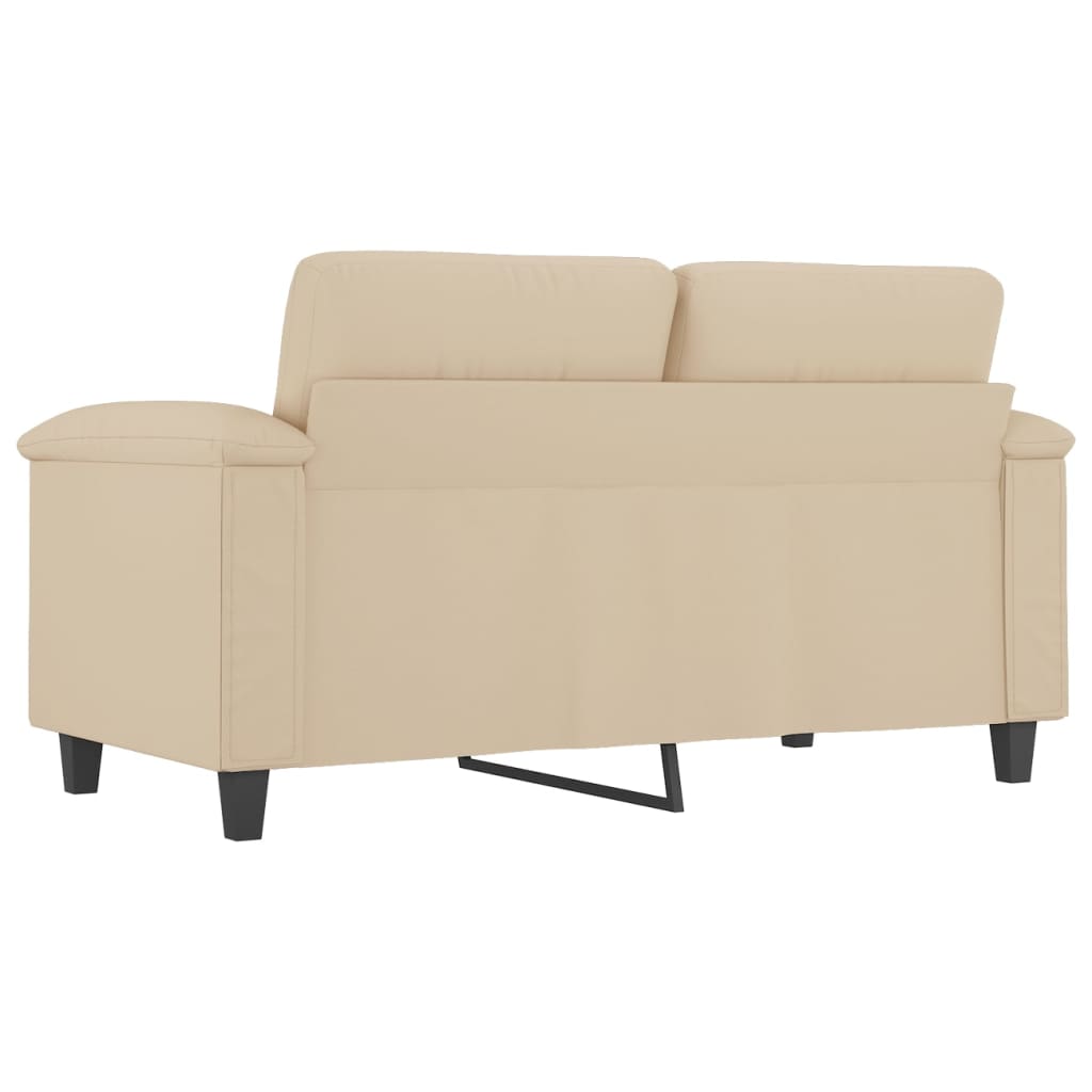 Canapea cu 2 locuri, crem, 120 cm, țesătură microfibră