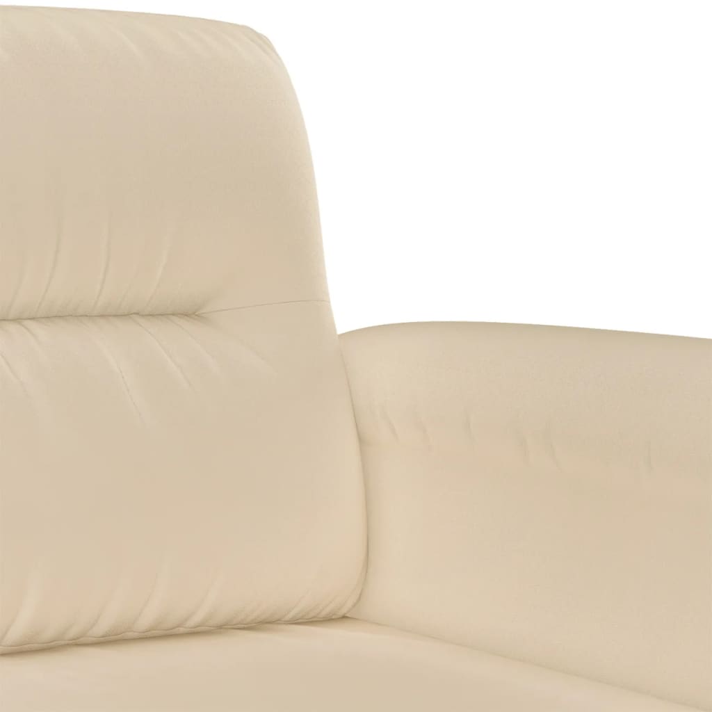 Canapea cu 2 locuri, crem, 120 cm, țesătură microfibră
