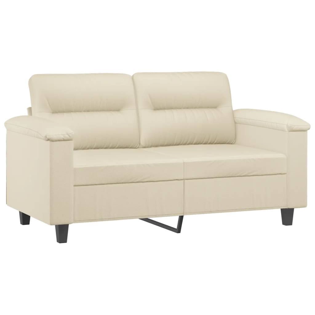 2-seater sofa, cream, 120 cm, ecological leather