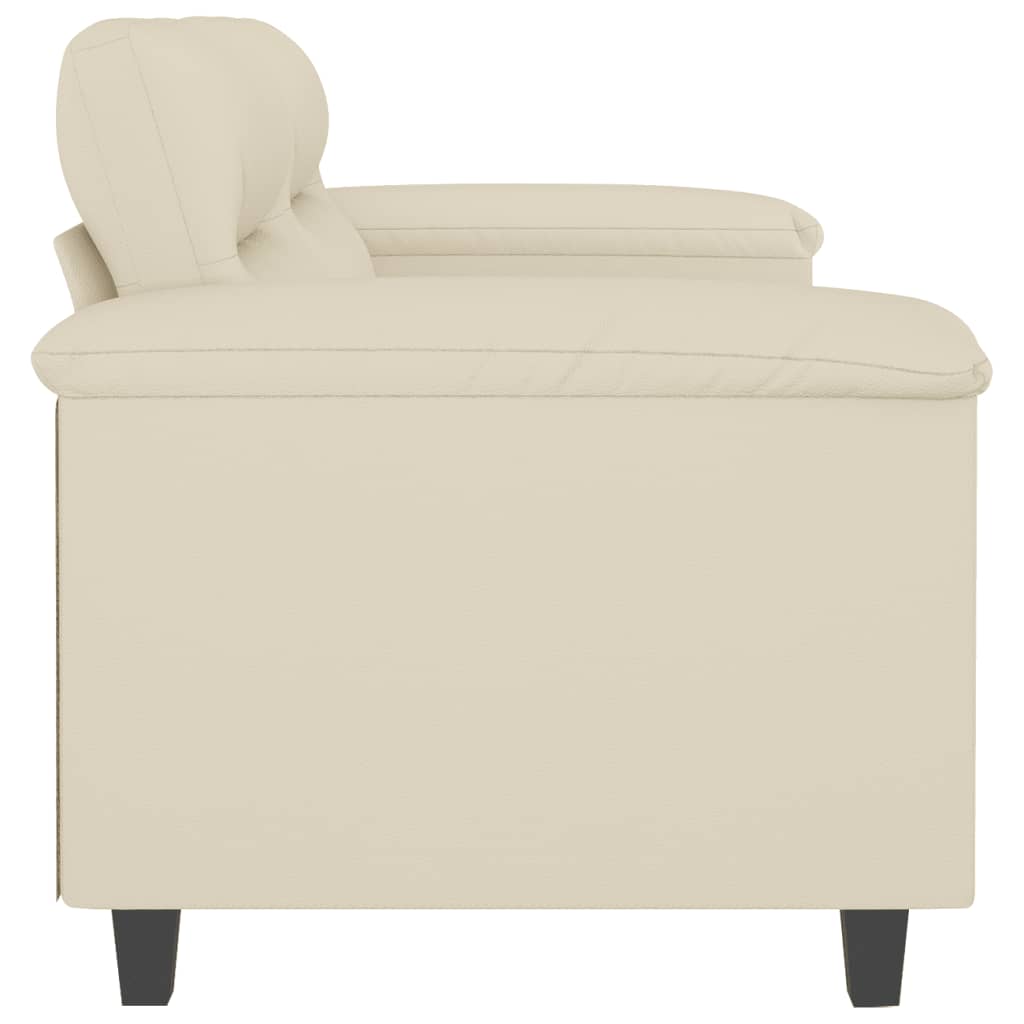 2-seater sofa, cream, 120 cm, ecological leather