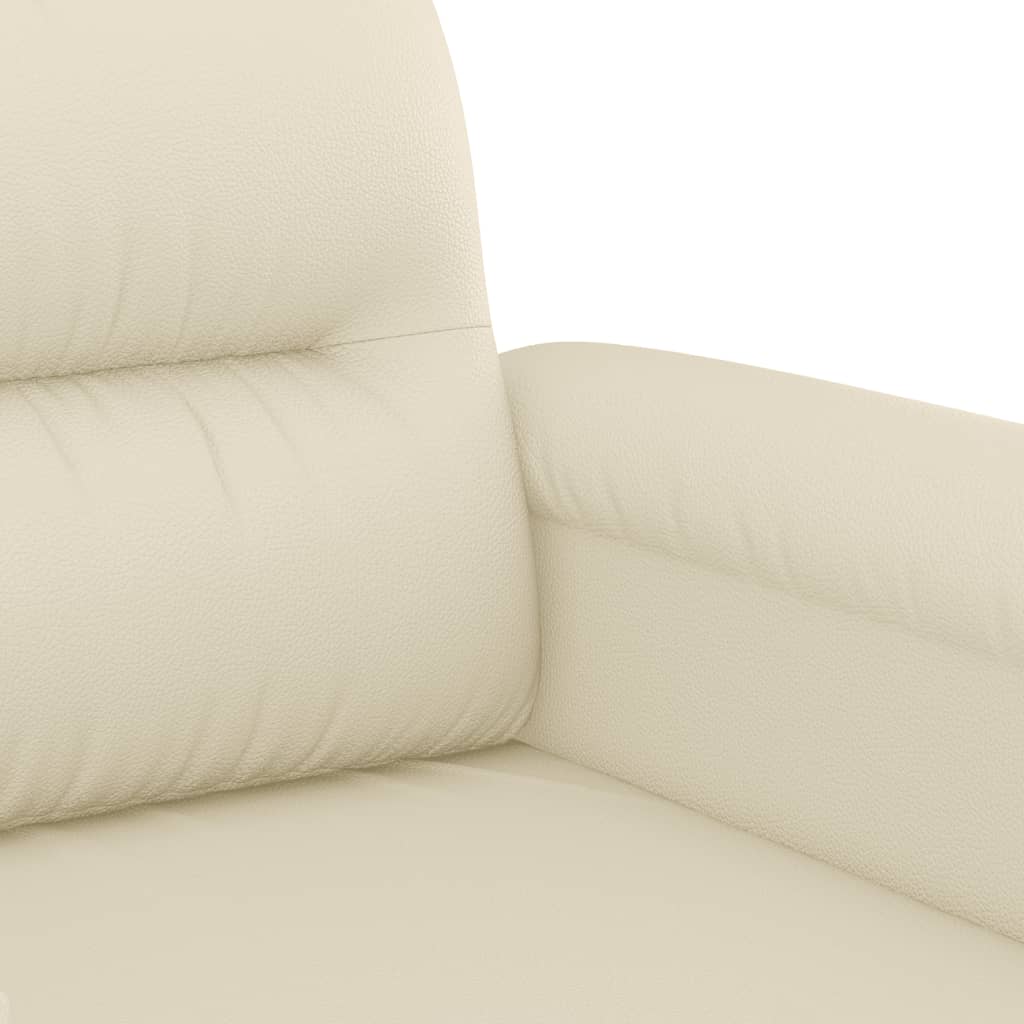 2-seater sofa, cream, 120 cm, ecological leather