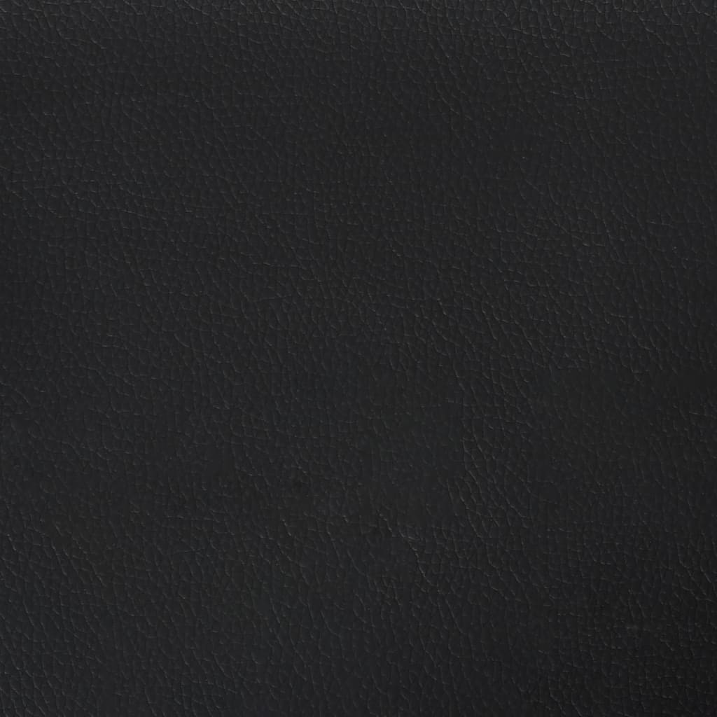 2-seater sofa, black, 140 cm, ecological leather