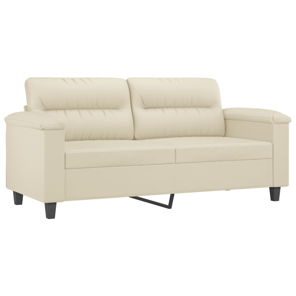 2-seater sofa, cream, 140 cm, ecological leather